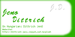 jeno dittrich business card